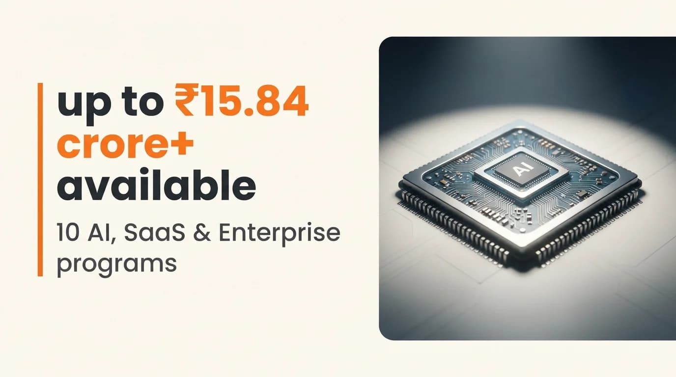 AI, SaaS & Enterprise Startup Grants and Funding Programs in India — July 2026