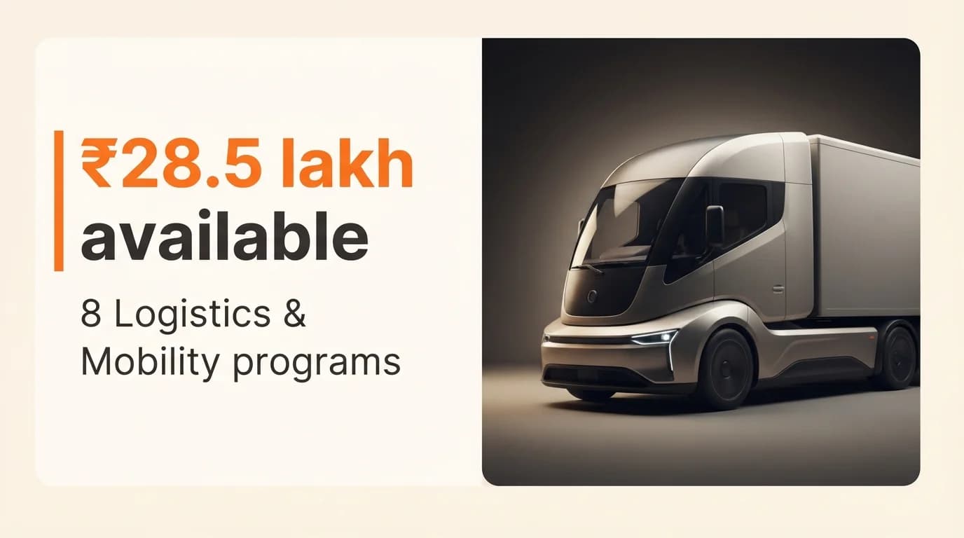 Logistics & Mobility Startup Grants and Funding Programs in India
— September 2026
