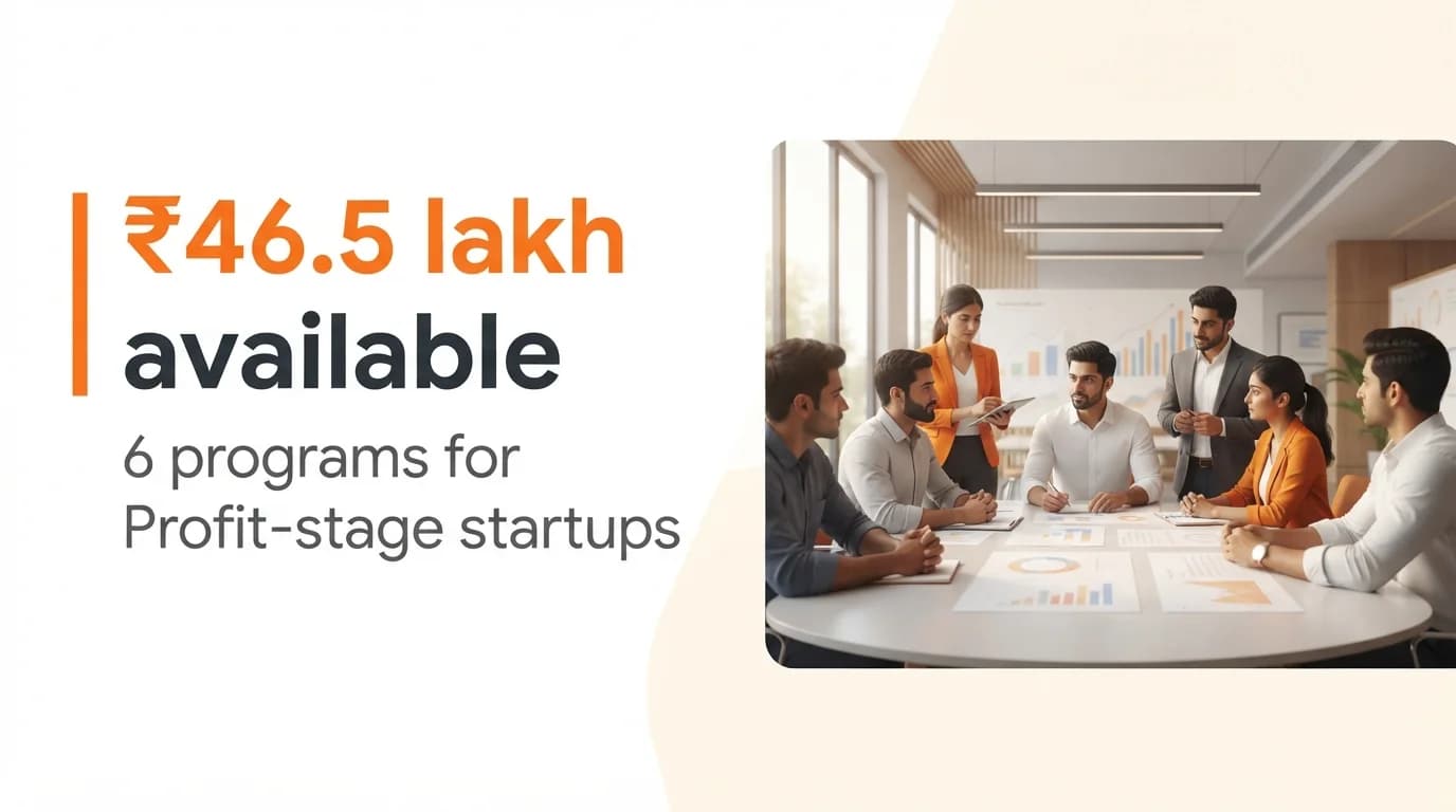 Startup Grants and Funding Programs for Profit-Stage Startups in India
— September 2026