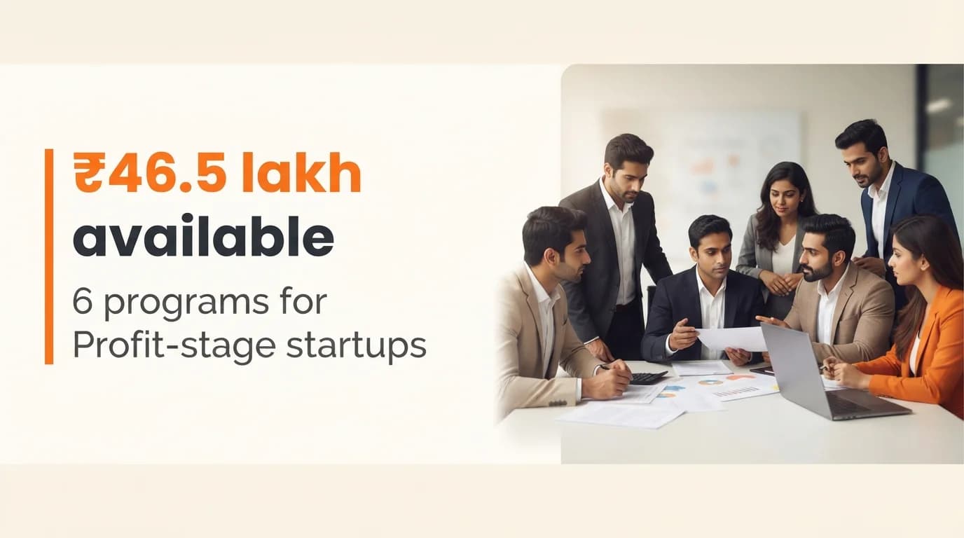Startup Grants and Funding Programs for Profit-Stage Startups in India — September 2026